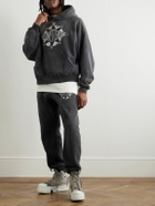 SAINT Mxxxxxx - Denim Tears Logo-Print Cotton-Jersey Sweatpants - Gray