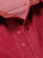 KAPITAL - CPO Brushed Cotton-Fleece Shirt - Red