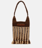 Isabel Marant Praia striped raffia tote bag