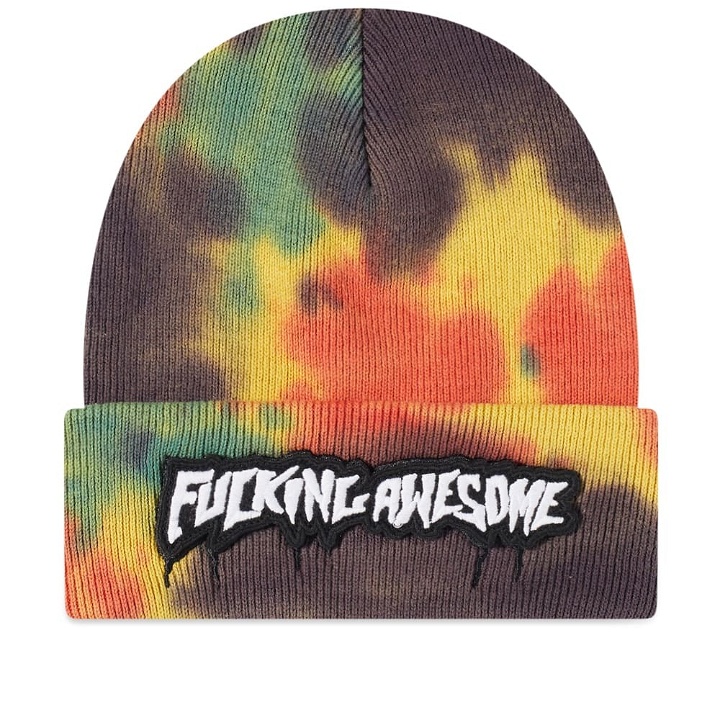 Photo: Fucking Awesome Men's Velcro Stamp Cuff Beanie in All Over Print