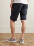 Richard James - Straight-Leg Pleated Stretch-Cotton Twill Shorts - Blue