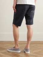 Richard James - Straight-Leg Pleated Stretch-Cotton Twill Shorts - Blue
