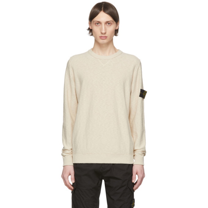 Photo: Stone Island Beige Knit Crewneck Sweater