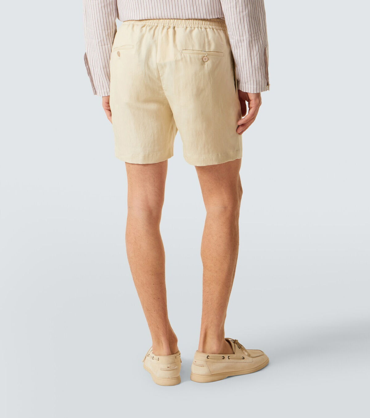 Ralph Lauren Purple Label Silk and linen pleated shorts