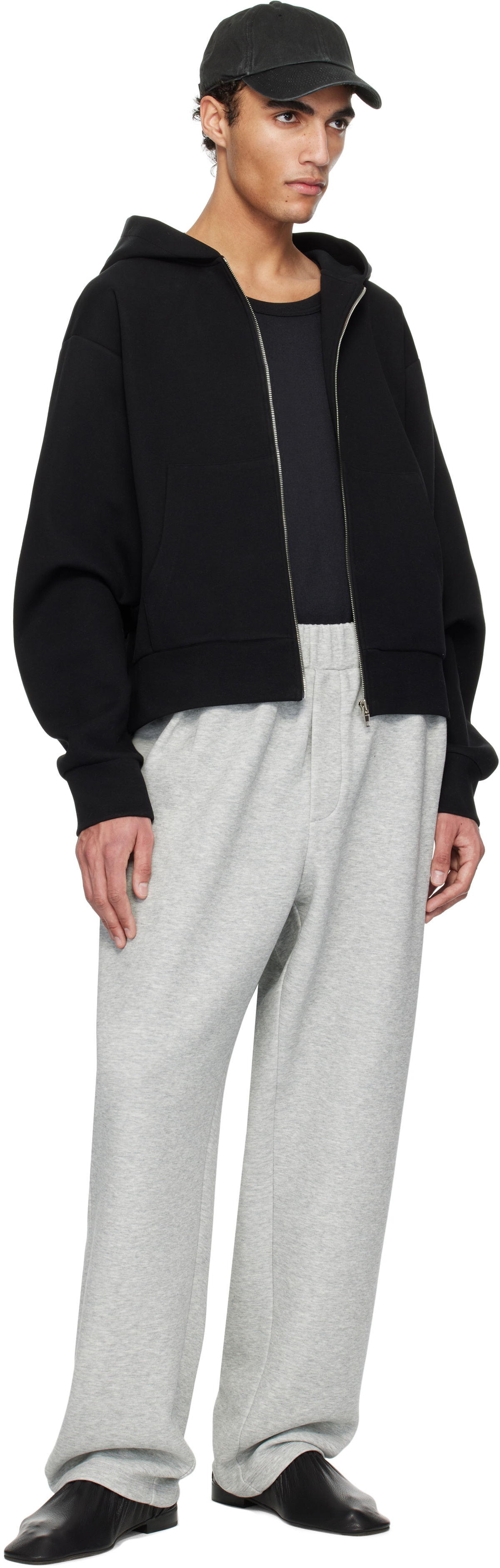 [RECTO] / ☆ 25SS LOGO DETAIL HOODIE ZIP-UP / BLACK RECTO Black Logo Detail Zip-Up Hoodie Recto