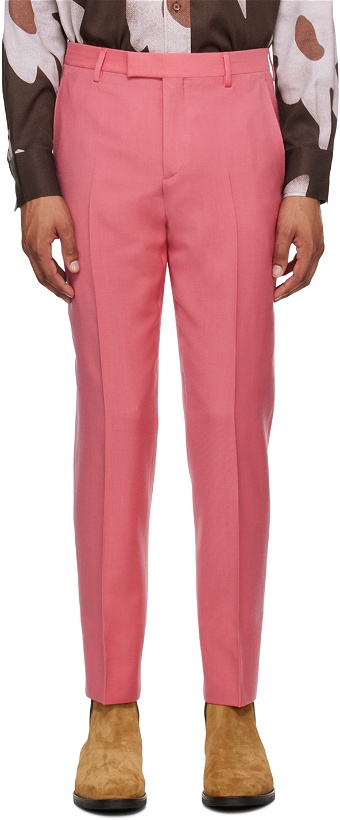 Photo: Paul Smith Pink Slim-Fit Trousers