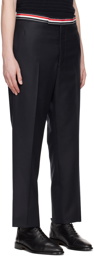 Thom Browne Navy Low-Rise Trousers