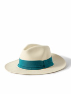 Frescobol Carioca - Rafael Grosgrain-Trimmed Straw Panama Hat - Neutrals