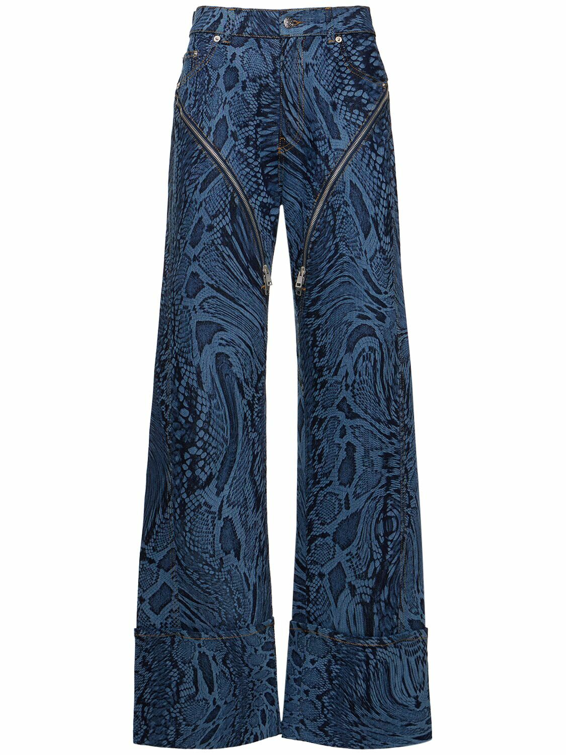 【関税込み】Mugler ブラック Laser Snake ジーンズ Black Laser Snake Jeans by Mugler on Sale