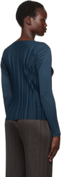 PLEATS PLEASE ISSEY MIYAKE Navy Soft Pleats Top