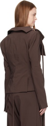 Ottolinger Brown Off-Shoulder Blazer