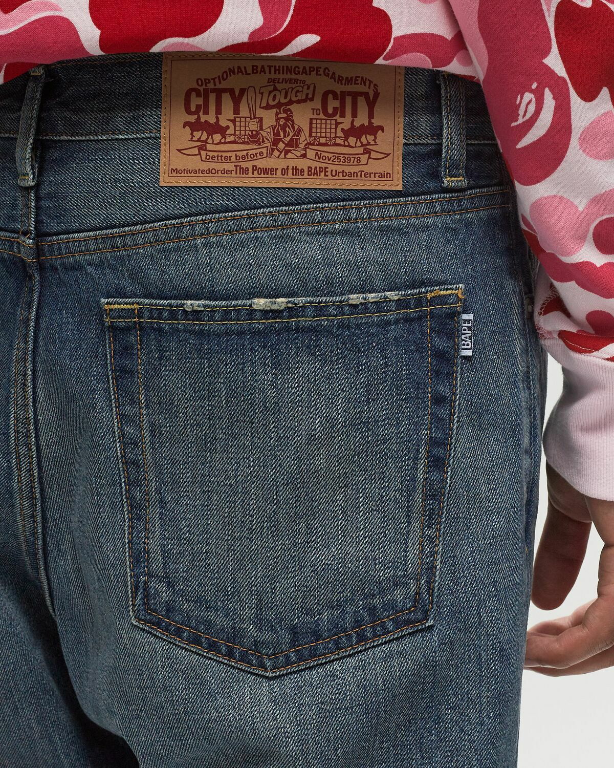 A Bathing Ape One Point Regular Fit 13 Oz Denim Pants Blue Jeans A