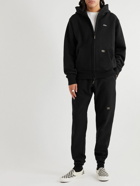 Abc. 123. - Tapered Logo-Appliquéd Cotton-Blend Jersey Sweatpants - Black