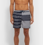 Hugo Boss - Mid-Length Striped Shell Swim Shorts - Blue