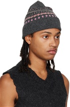 Our Legacy Gray Faux Isle Knit Beanie