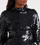 Sportmax Terfrite sequined jersey minidress