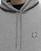 Maison Kitsune Bold Fox Head Patch Comfort Hoodie Grey - Mens - Hoodies