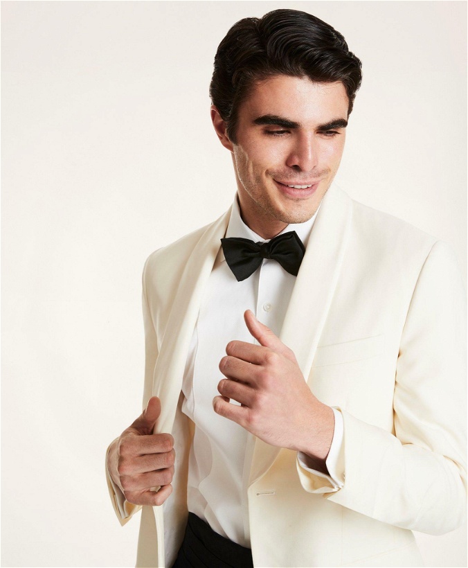 Photo: Brooks Brothers Men's Regent Fit Wool Tuxedo Jacket | White