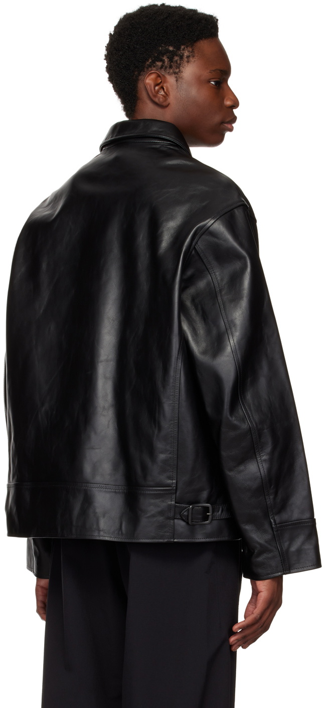 ジャケット・アウター ISAMU KATAYAMA backlash leather jacket Yohji Yamamoto Black Isamu Katayama Backlash Edition Leather