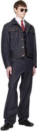 Thom Browne Navy Selvedge Denim 5-Pocket Jeans