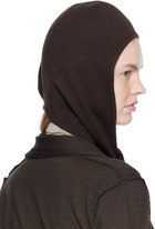 LEMAIRE Burgundy Fine Wool Head Scarf Beanie