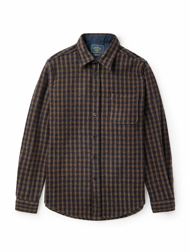 Photo: Portuguese Flannel - Checked Wool-Tweed Shirt - Brown