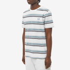 Fred Perry Men's Stripe T-Shirt in Snow White