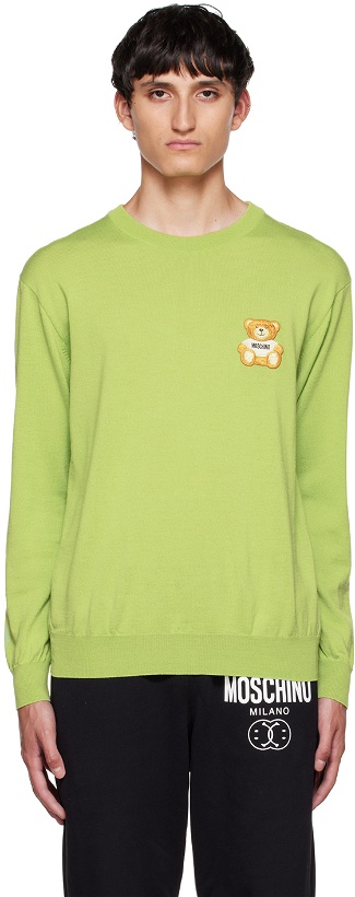 Photo: Moschino Green Teddy Bear Sweater
