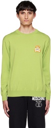 Moschino Green Teddy Bear Sweater