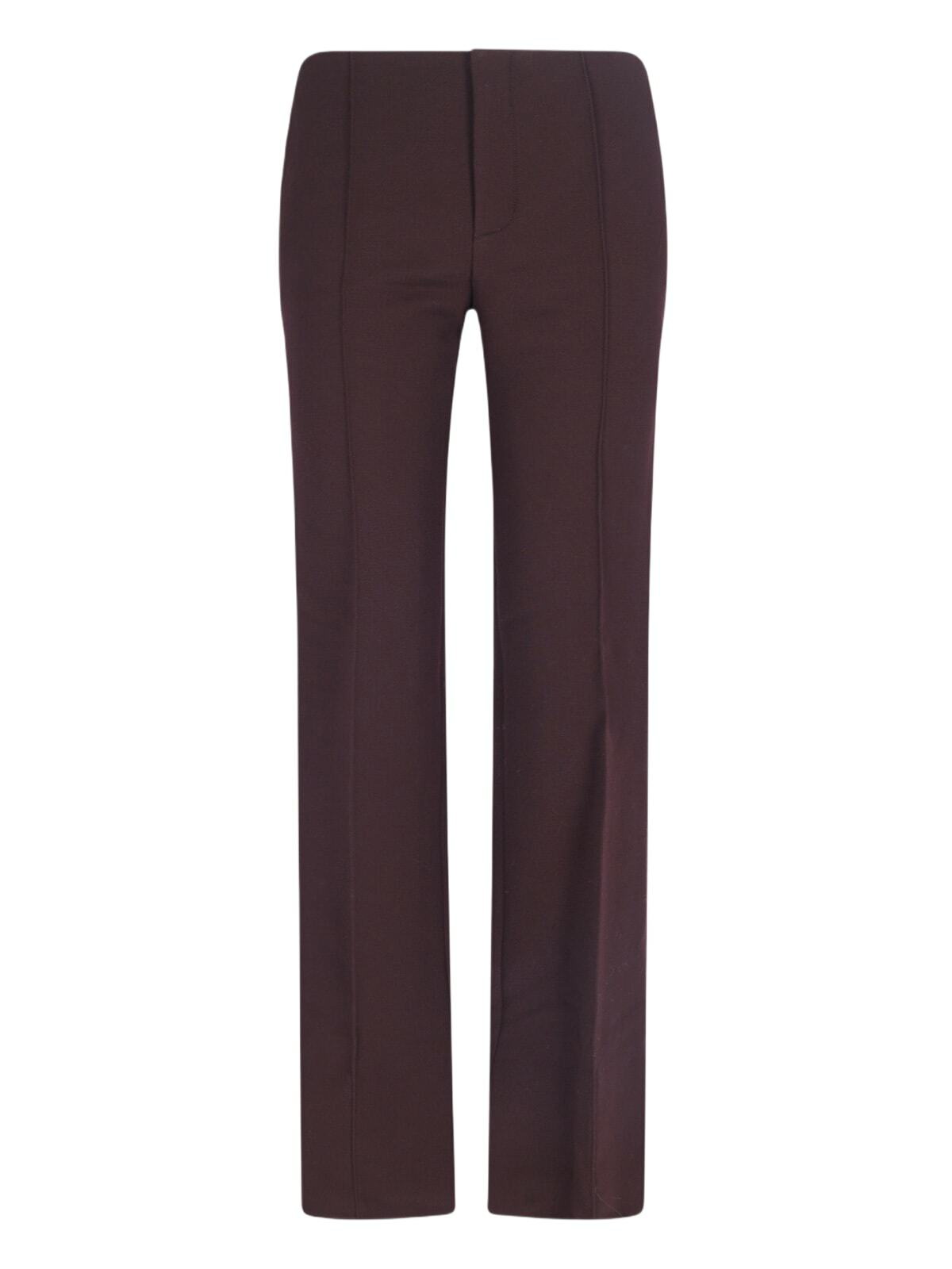 パンツ CHLOE Khaki Wool Palazzo Pant Chloé Khaki Wool Palazzo Pant Chloe
