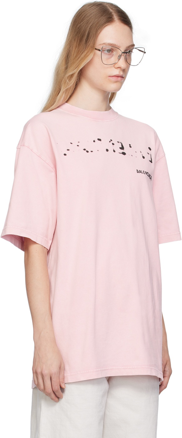 Balenciaga Pink Hand Drawn T-Shirt Balenciaga