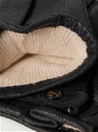 DENTS - Hampton Cashmere-Lined Full-Grain Leather Gloves - Black