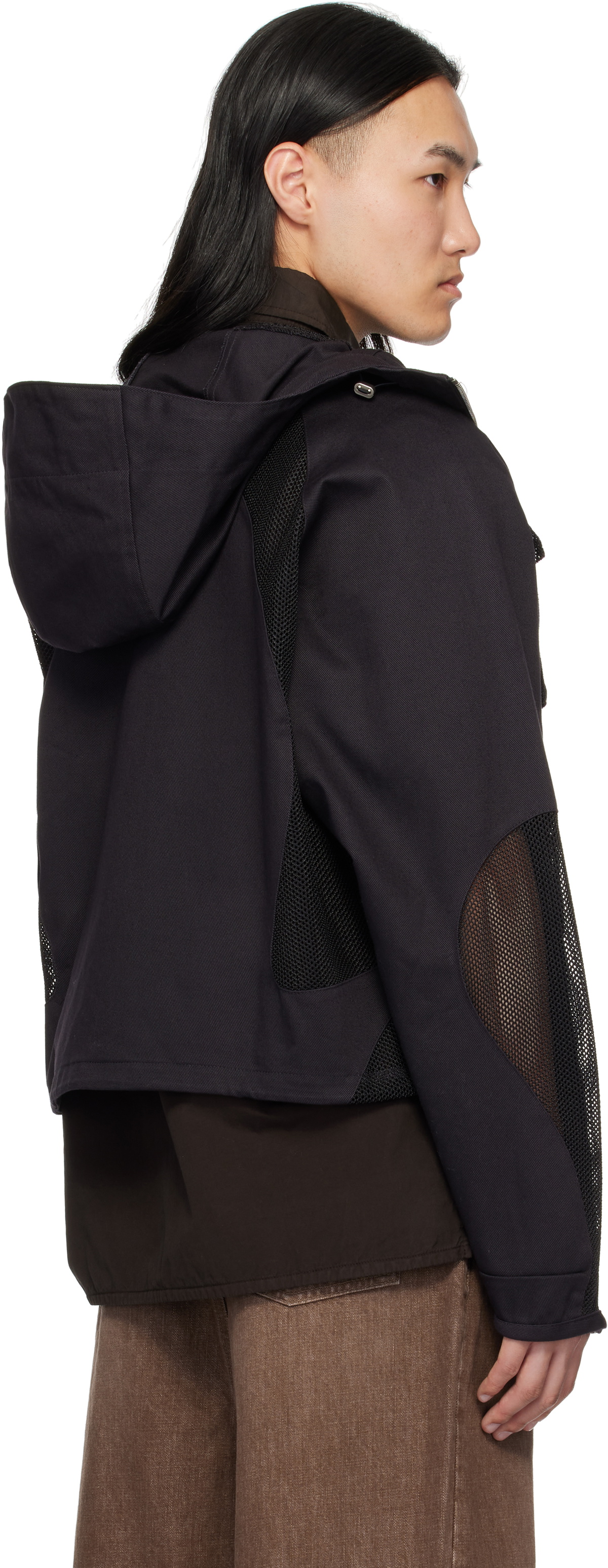 FFFPOSTALSERVICE Black Aire Multi Mesh Pocket Jacket FFFPOSTALSERVICE