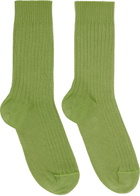 Baserange Three-Pack Multicolor Rib Overankle Socks