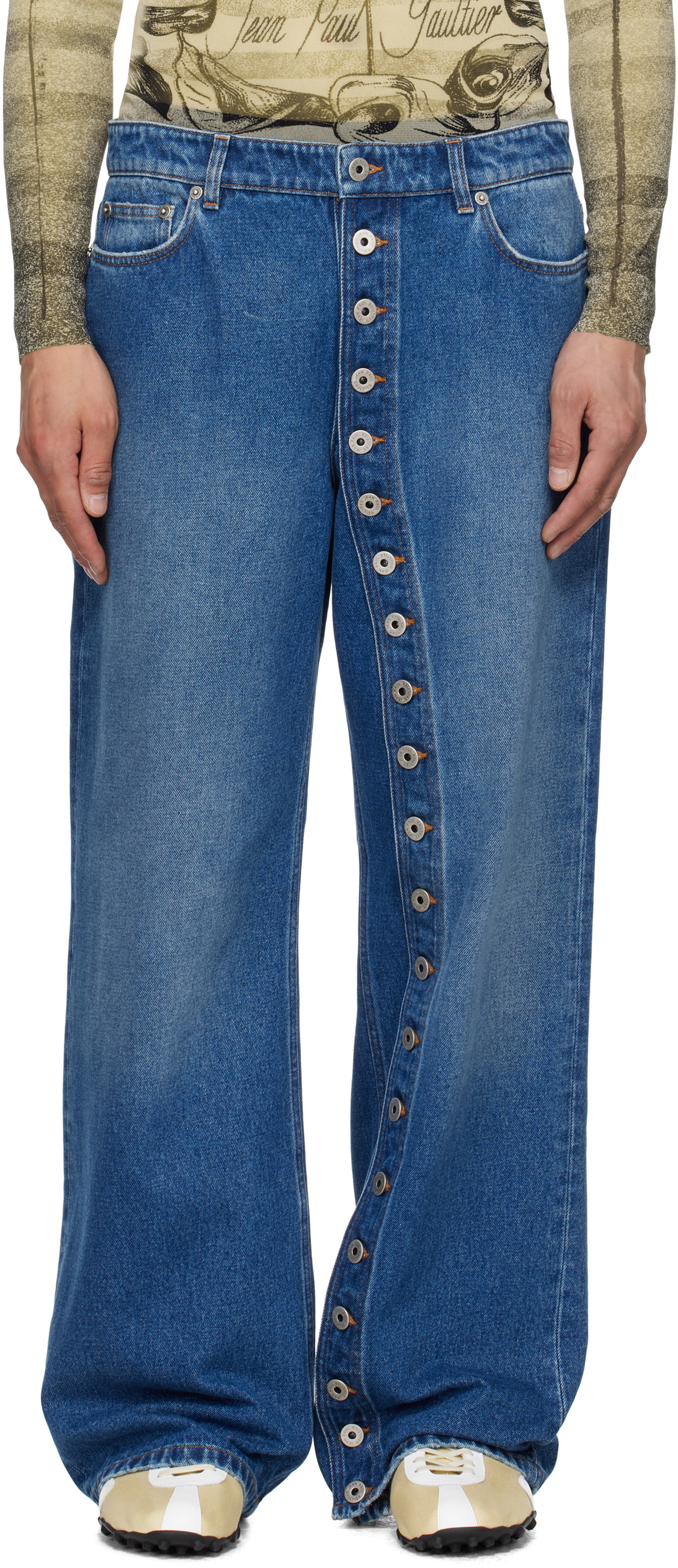 Jean Paul Gaultier Indigo Rolled Jeans Jean Paul Gaultier