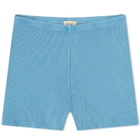 DONNI. Women's Rib Boy Cycling Shorts in River