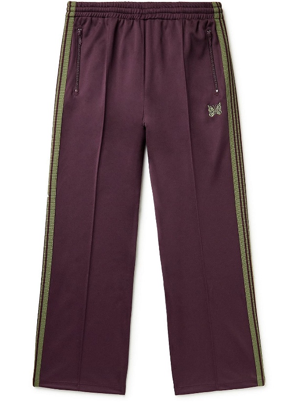 Photo: Needles - Logo-Embroidered Webbing-Trimmed Jersey Track Pants - Purple