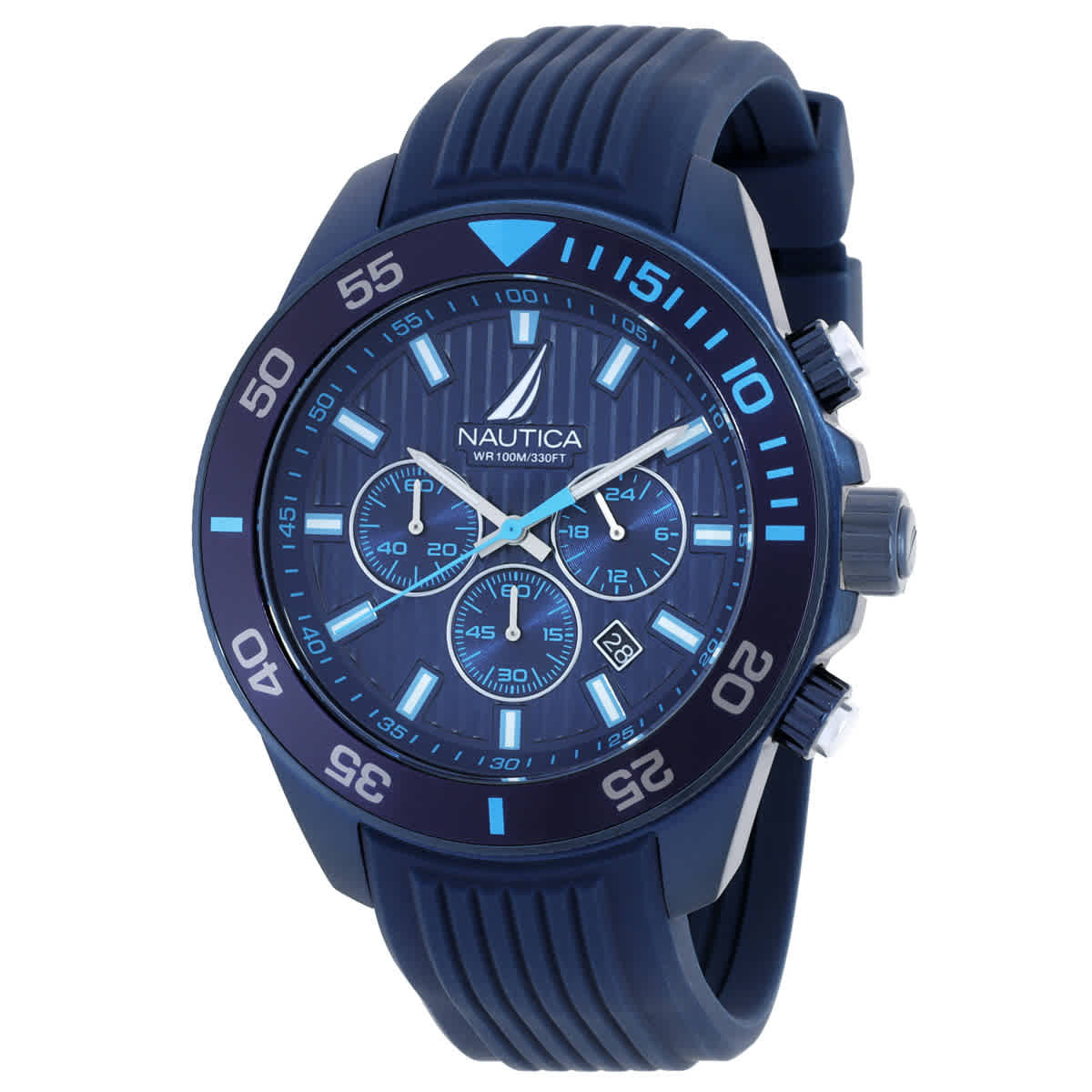 Nautica One Chronograph Quartz Blue Dial Mens Watch NAPNOS303