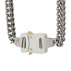 1017 ALYX 9SM Men's Double Chain Buckle Necklace in Silver