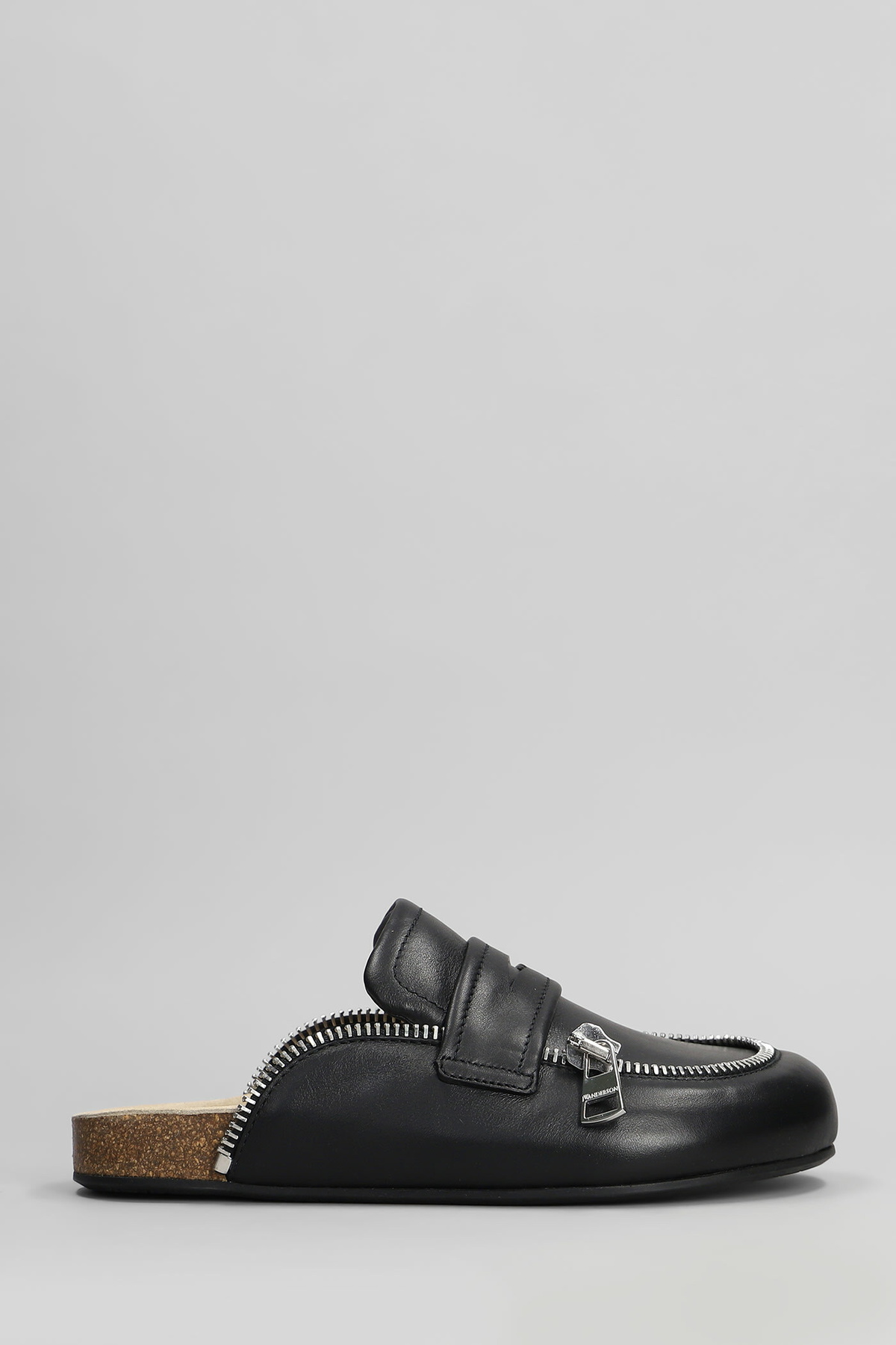 J.W. Anderson Biker Loafer Slipper-mule In Black Leather JW Anderson