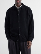 ATON - Wool-Blend Bouclé Cardigan - Black