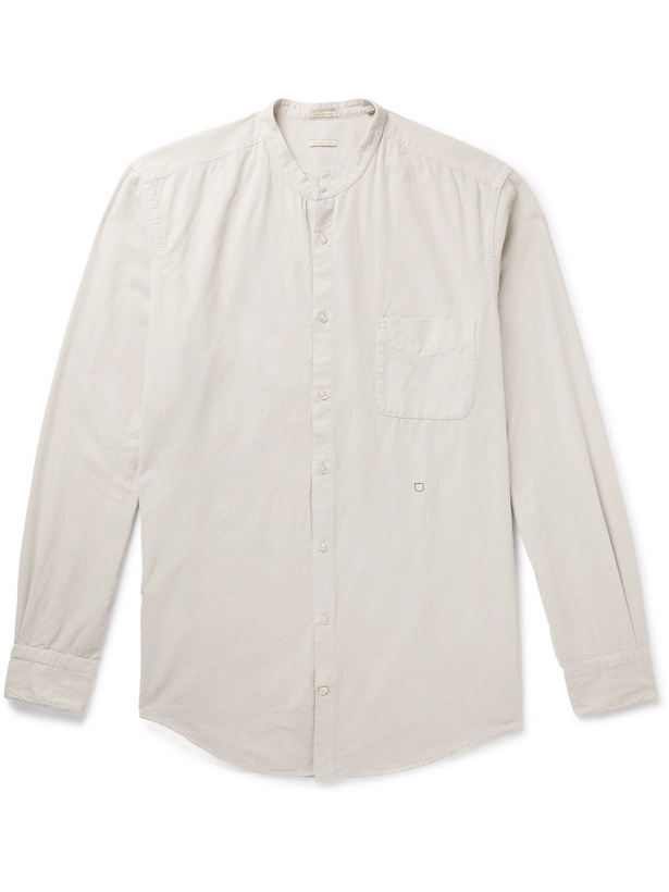 Photo: Massimo Alba - Noto 2 Grandad-Collar Cotton-Needlecord Shirt - Neutrals