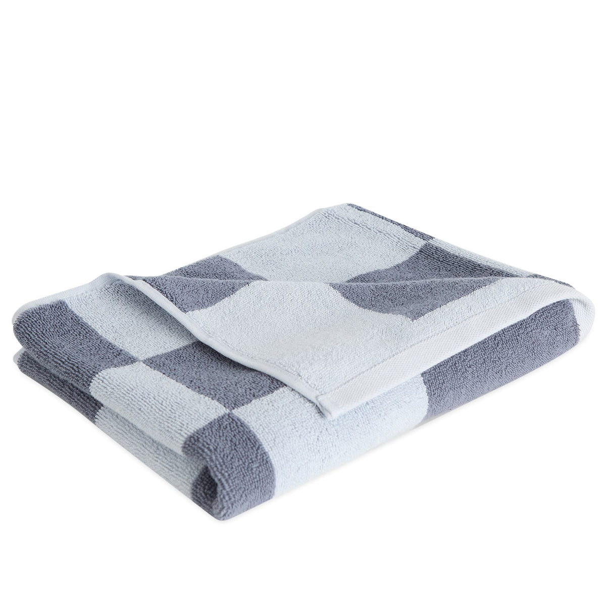 HAY Check Hand Towel in Steel Blue 