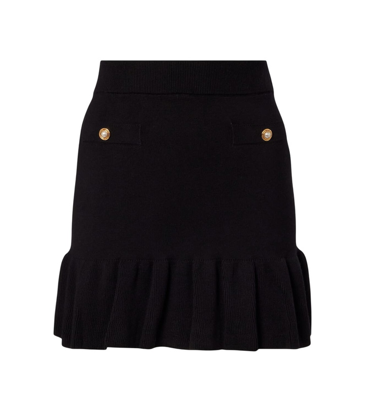 Photo: Alessandra Rich Cotton and cashmere miniskirt