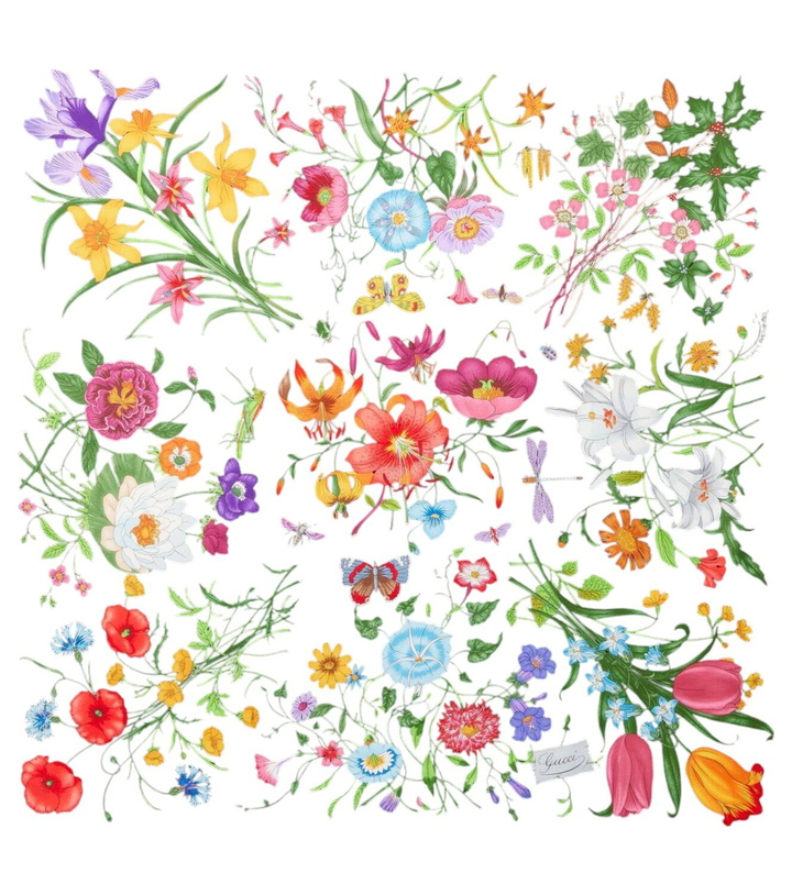Photo: Gucci Floral silk twill scarf