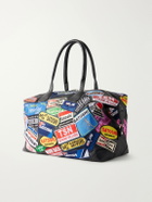 Satoshi Nakamoto - Codex Patch Weekender Embellished Leather Bag - Black