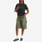 Dickies Women's Carpenter Denim Jort in Yellow Fade Indigo