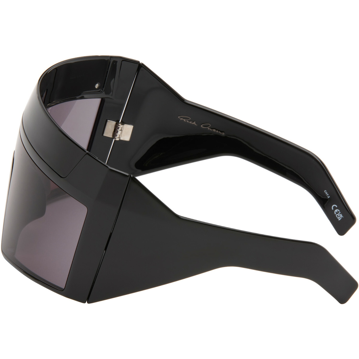 Rick Owens Black SUICIDE Edition Rev Shiny Sunglasses