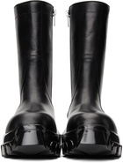 Rick Owens Black Polished Bozo Tractor Boots