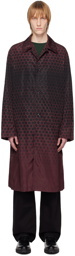 Dries Van Noten Burgundy Graphic Coat